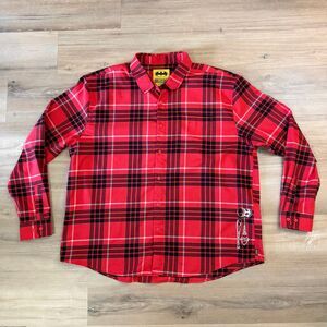RSVLTS Men’s Batman Red Black Flannel Harley Quinn BoardlandFlex Sz 3X The Joker